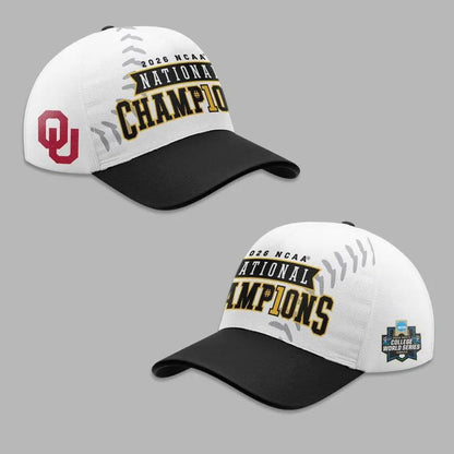 Oklahoma Sooners Gray 2026 NCAA Baseball National Champions 3-Time Champions Hoodie