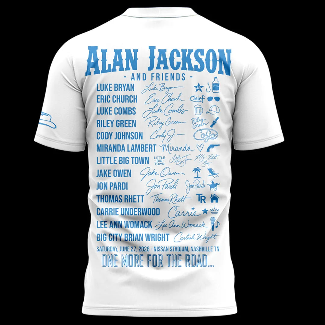 Exclusive Version Alan Jackson "Last Call... The Finale" Black Tshirt 2026