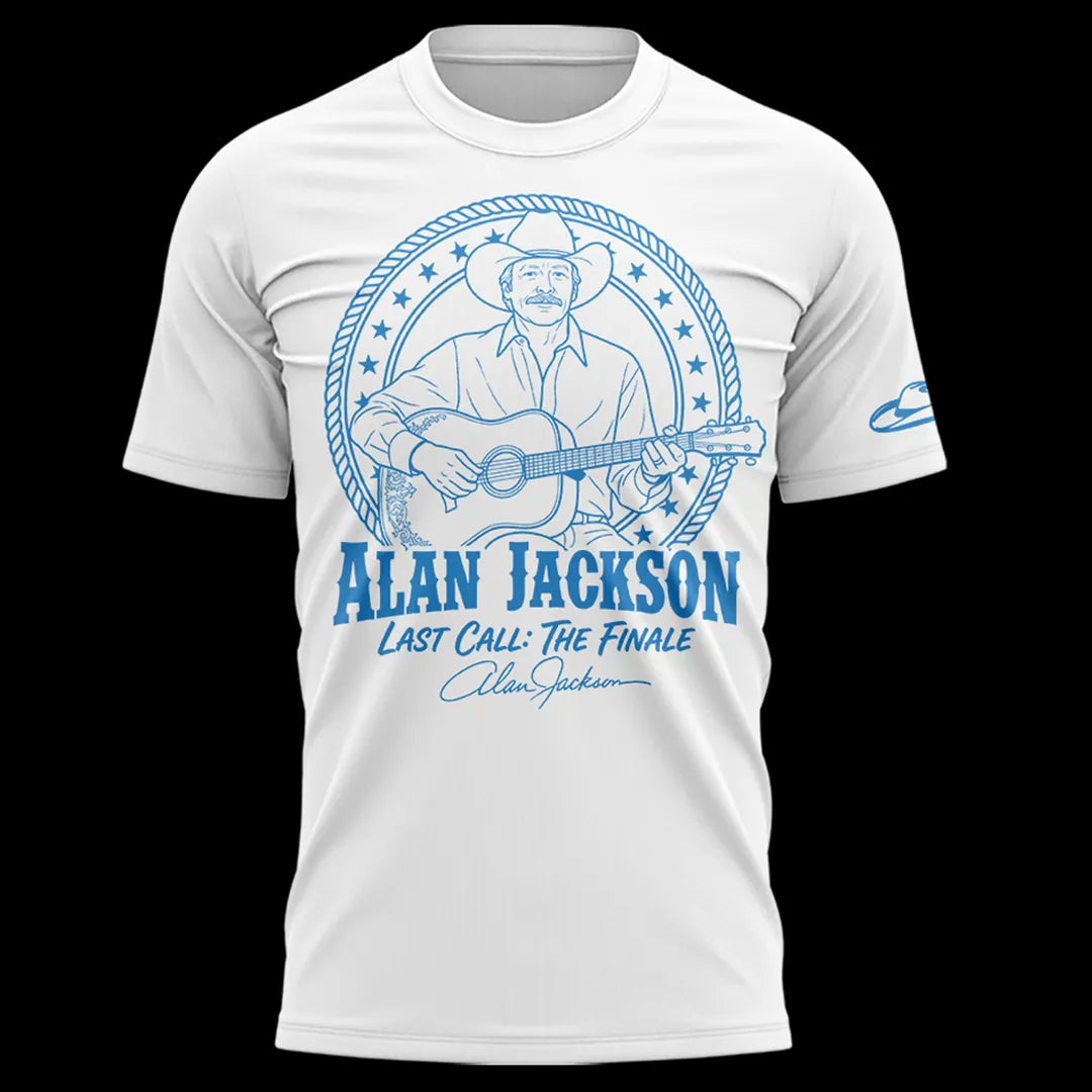 Exclusive Version Alan Jackson "Last Call... The Finale" Black Tshirt 2026
