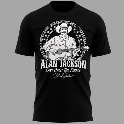 Exclusive Version Alan Jackson "Last Call... The Finale" Black Tshirt 2026
