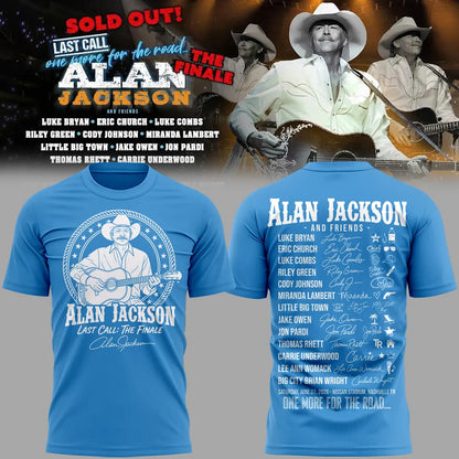 Exclusive Version Alan Jackson "Last Call... The Finale" Black Tshirt 2026