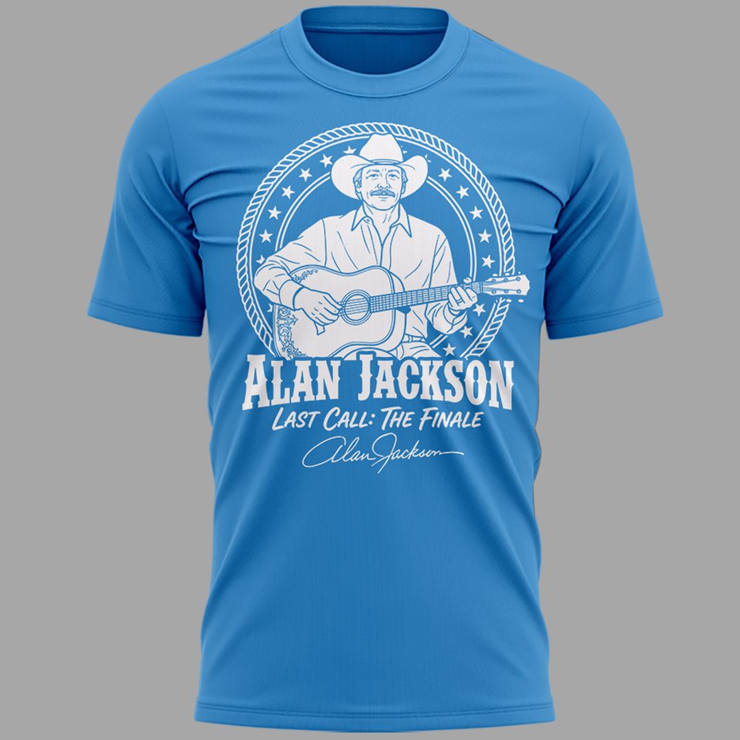 Exclusive Version Alan Jackson "Last Call... The Finale" Black Tshirt 2026