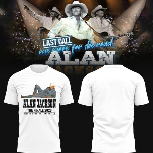 Exclusive Version Alan Jackson "Last Call... The Finale" Black Tshirt 2026