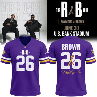 Limited Edition The R&B Tour x Minnesota Vikings Football Jersey 2026