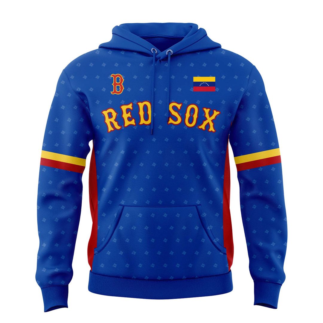 Boston Red Sox Venezuelan pride Football Hoodie - Donation to support disaster relief efforts for those affected by the earthquakes in Venezuela
