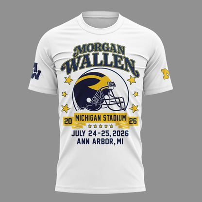 Morgan Wallen x Michigan Wolverines Football - Still The Problem Tour 2026 T-Shirt