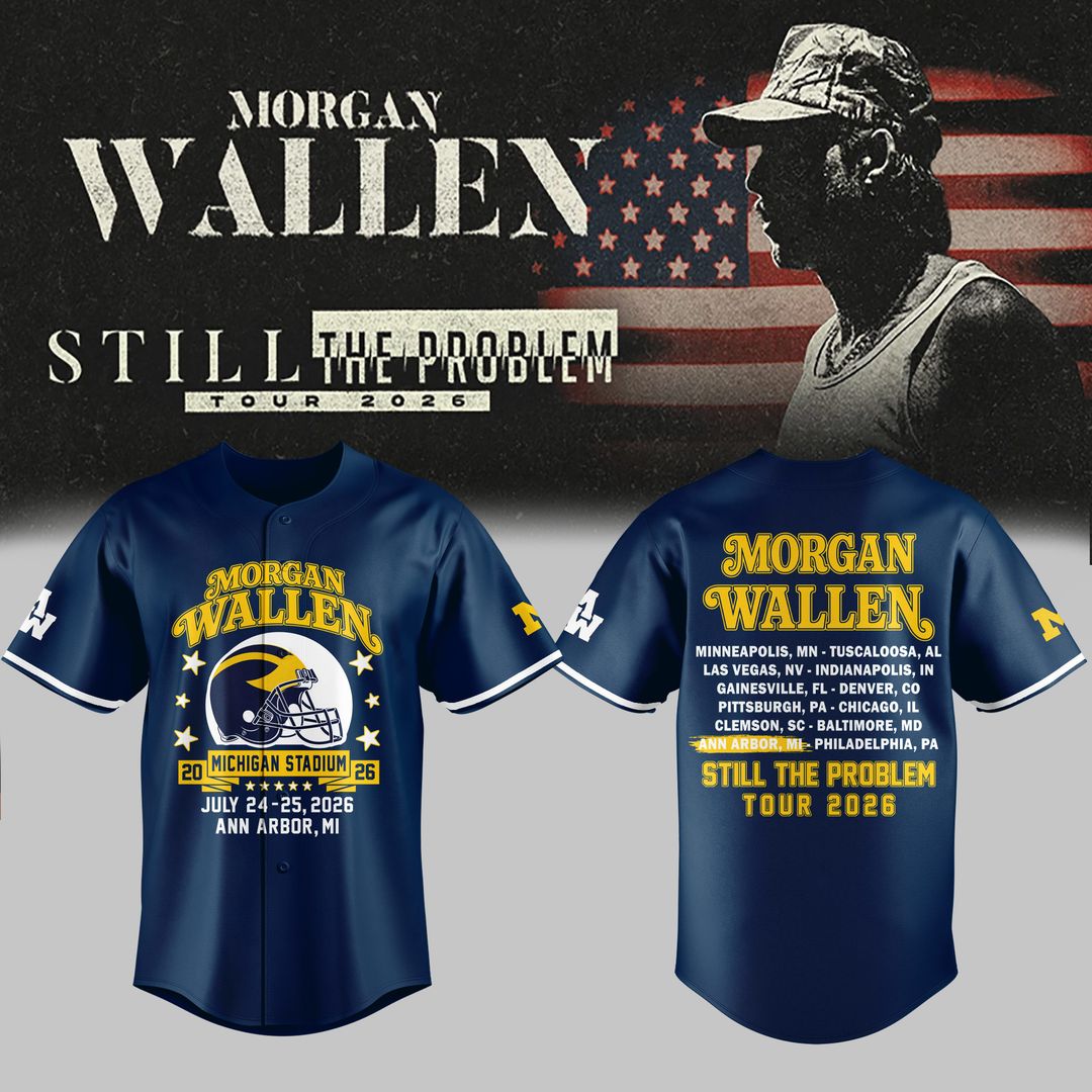 Exclusive Morgan Wallen x Michigan Football - Still The Problem Tour 2026 Jersey