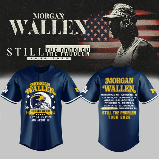 Exclusive Morgan Wallen x Michigan Football - Still The Problem Tour 2026 Jersey