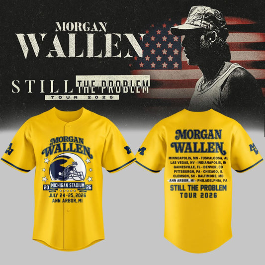 Exclusive Morgan Wallen x Michigan Football - Still The Problem Tour 2026 Jersey
