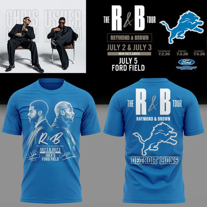 The R&B Tour x Detroit Lions - Usher Raymond & Chris Brown T-Shirt