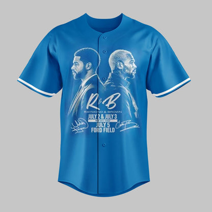 Exclusive 2026 The R&B Tour x Detroit Lions - Usher Raymond & Chris Brown Jersey