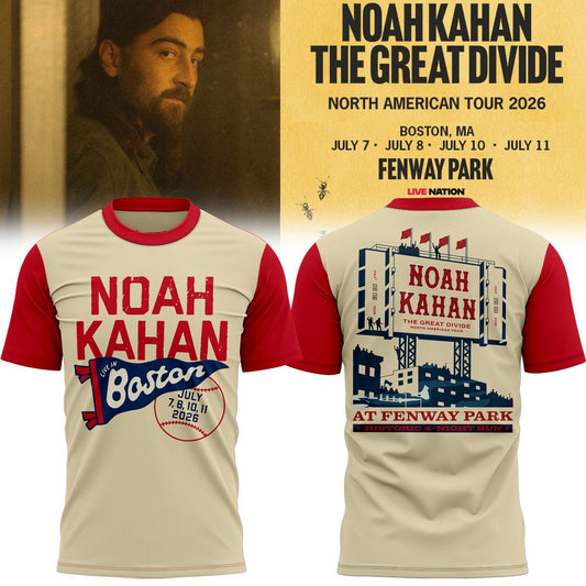 Boston Red Sox x Noah Kahan : The Great Divide Tour - Red & Cream Tee