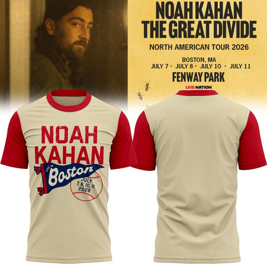 Boston Red Sox x Noah Kahan : The Great Divide Tour Red & Cream Tee