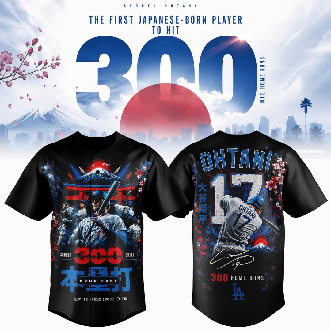 Shohei Ohtani 300 Home Runs Mount Fuji Cherry Blossom Limited Edition Jersey
