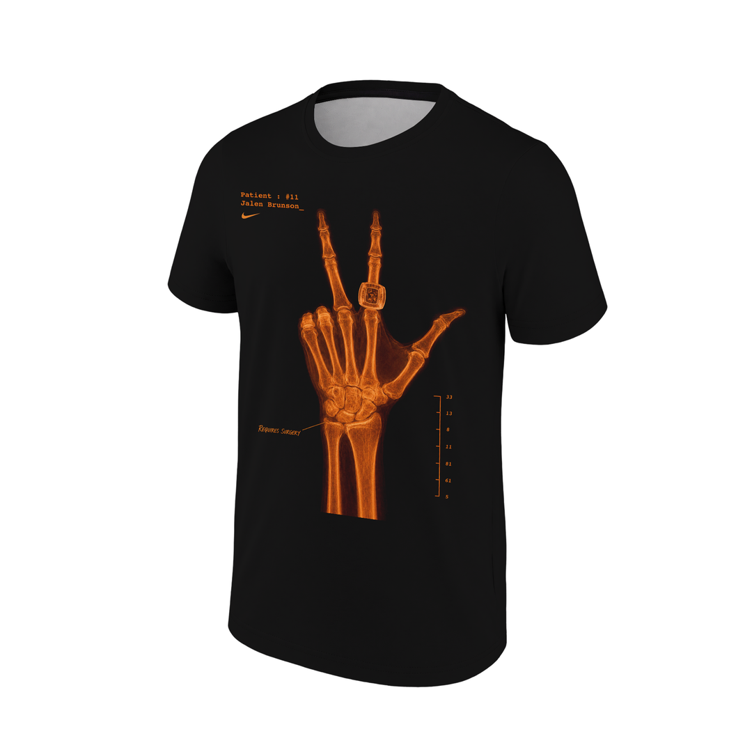 2026 Black T-Shirt "X-Ray" Jalen Brunson Signatures Print