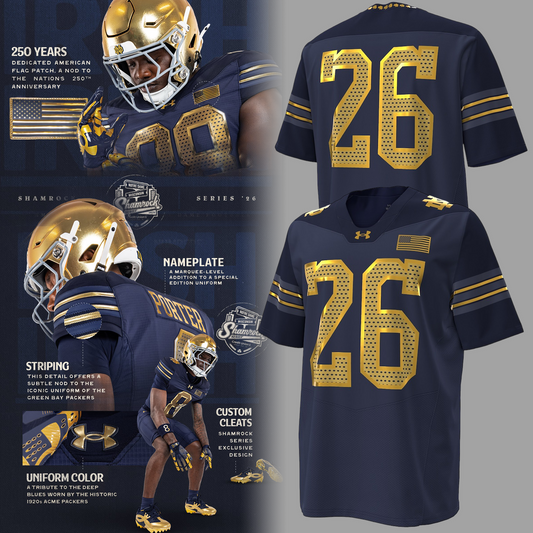 Notre Dame Fighting Irish 2026 Shamrock Series Football Jersey