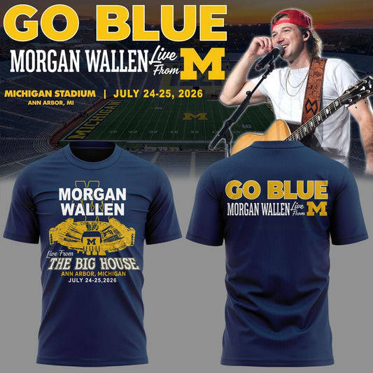 Morgan Wallen x Michigan Wolverines Football - Still The Problem Tour 2026 T-Shirt
