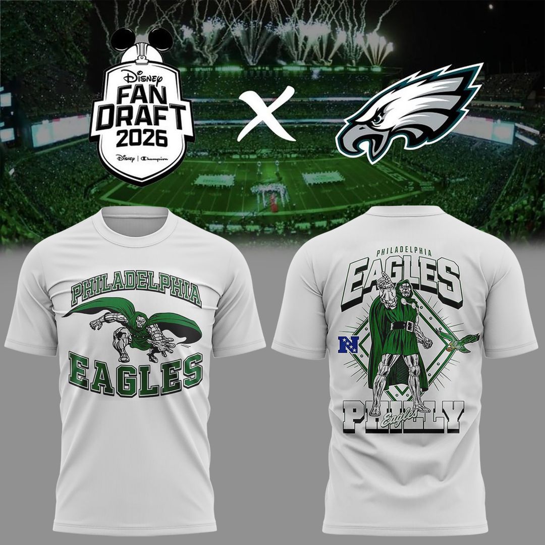 Philadelphia Eagles x Disney Fan Draft 2026 Doctor Doom T-Shirt