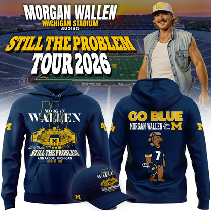 Exclusive Hoodie Morgan Wallen x Michigan Wolverines Football - Still The Problem Tour 2026 Hoodie