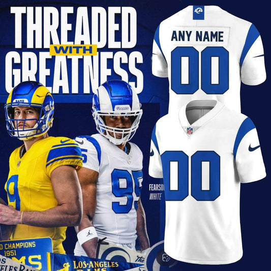 Los Angeles Rams Classic Sol Game Jersey Personalized Football Fan Gift