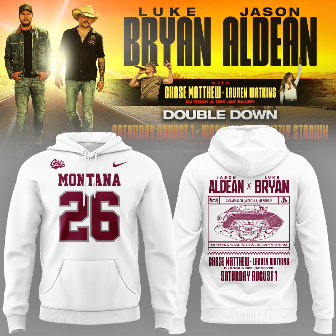 Limited Edition Montana Grizzlies x Jason Aldean And Luke Bryan Hoodie