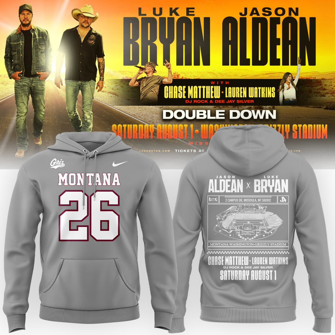 Limited Edition Montana Grizzlies x Jason Aldean And Luke Bryan Hoodie