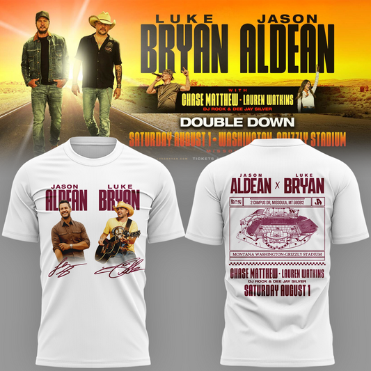 Limited Edition Montana Grizzlies x Jason Aldean And Luke Bryan Tshirt