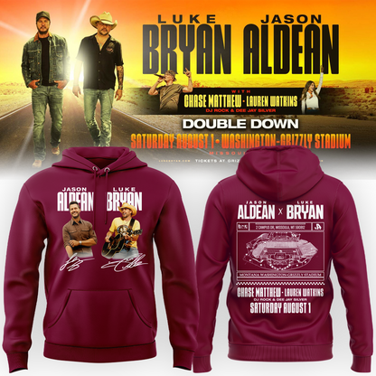 Limited Edition Montana Grizzlies x Jason Aldean And Luke Bryan Hoodie