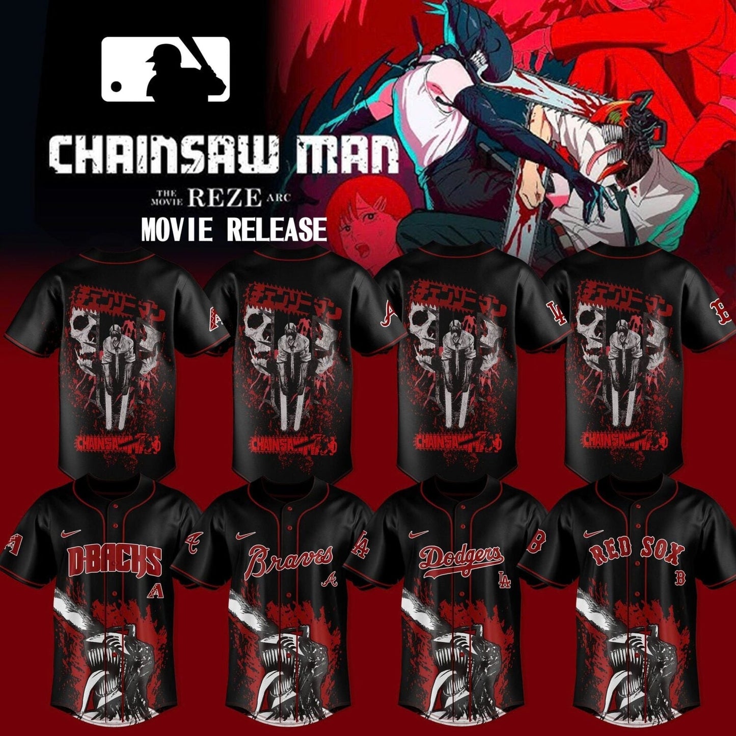 MLB X Chainsaw Man: Reze Arc The Movie “ Limited Merch 2025
