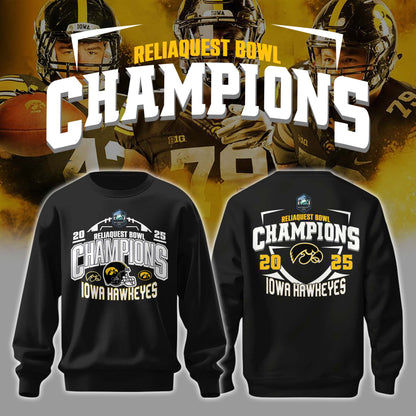 Iowa Football ReliaQuest Bowl CHAMPIONS 2025 Sweatshirt V2