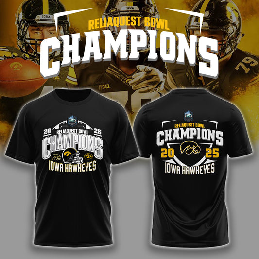 Iowa Football ReliaQuest Bowl CHAMPIONS 2025 Tshirt V2