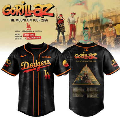 Los Angeles Dodgers x Gorillaz ‘The Mountain Tour 2026’ Limited Edition Jersey
