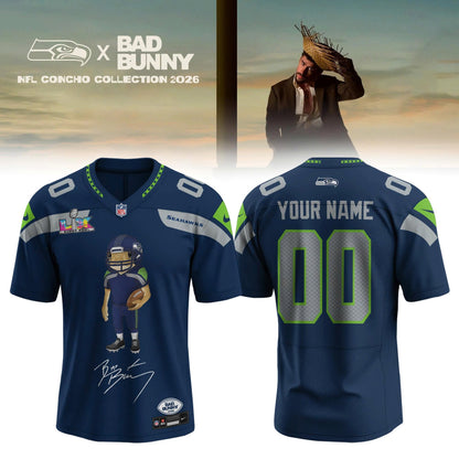 Seattle Seahawks x Bad Bunny Super Bowl LX The Halftime Show Special Edition Jersey