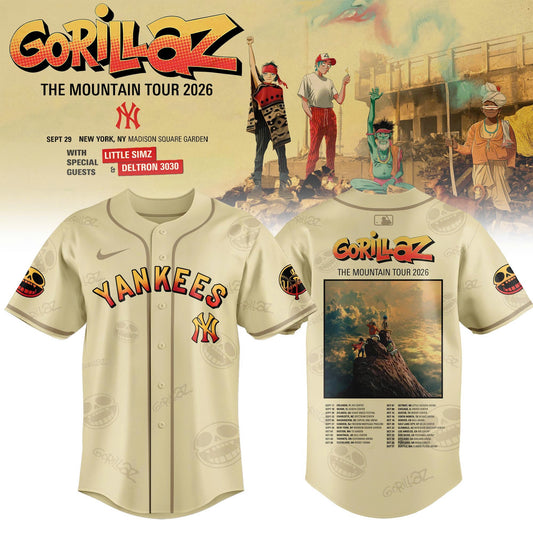 New York Yankees x Gorillaz ‘The Mountain Tour 2026’ Limited Edition Jersey