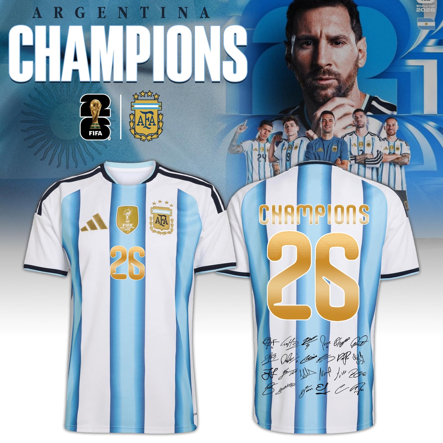 Argentina 2026 World Champions Jersey