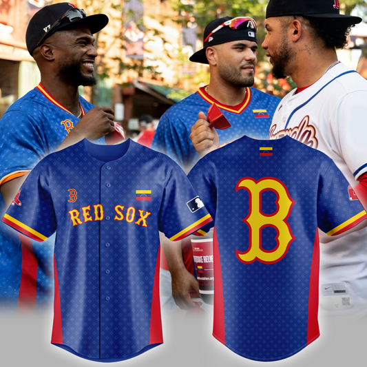 Boston Red Sox Venezuelan pride Jersey - Donation to support disaster relief efforts for those affected by the earthquakes in Venezuela