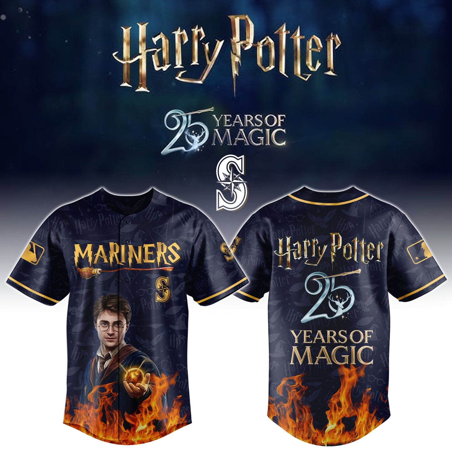 MLB x Harry Potter 25 Years of Magic Baseball Jersey V2