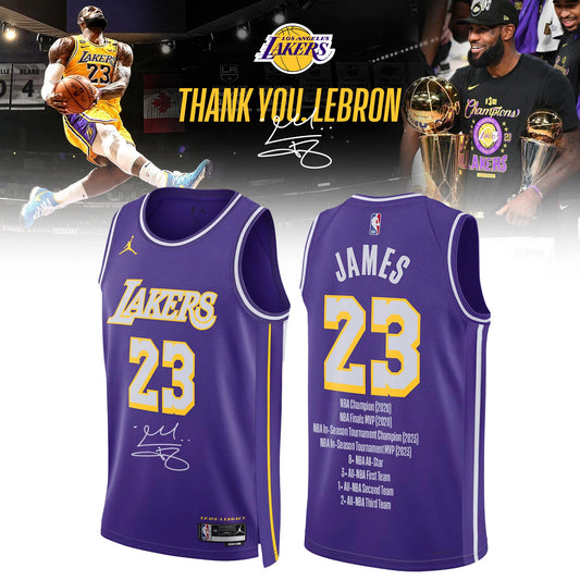 Thank you, LeBron Los Angeles Lakers Basketball Jersey