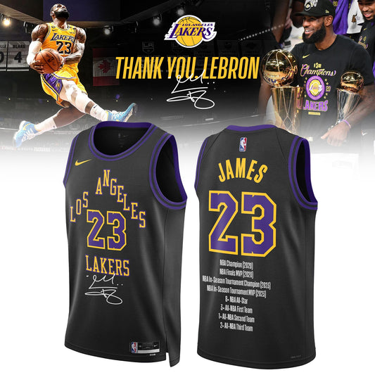 Thank you, LeBron Los Angeles Lakers Basketball Jersey