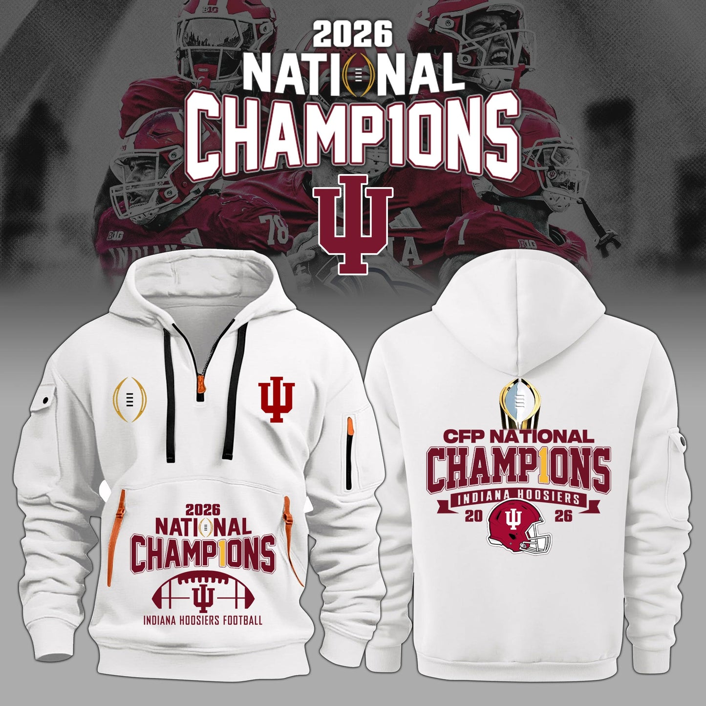 I Hoosiers National Champions 2025/26 Hoodie Gold Limited Edition + Selling Out Fast