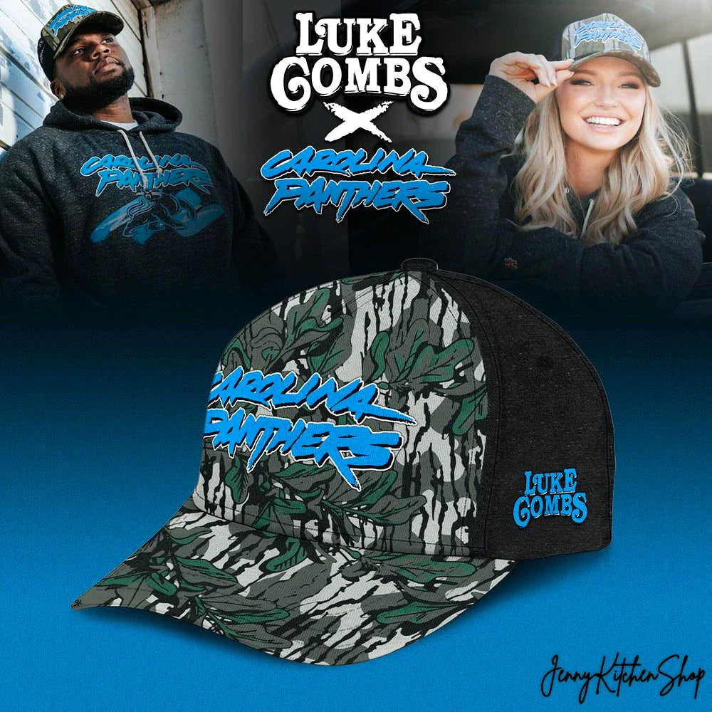 The Luke Combs x Carolina Panthers Exclusive Merch Collection Combo Hoodie