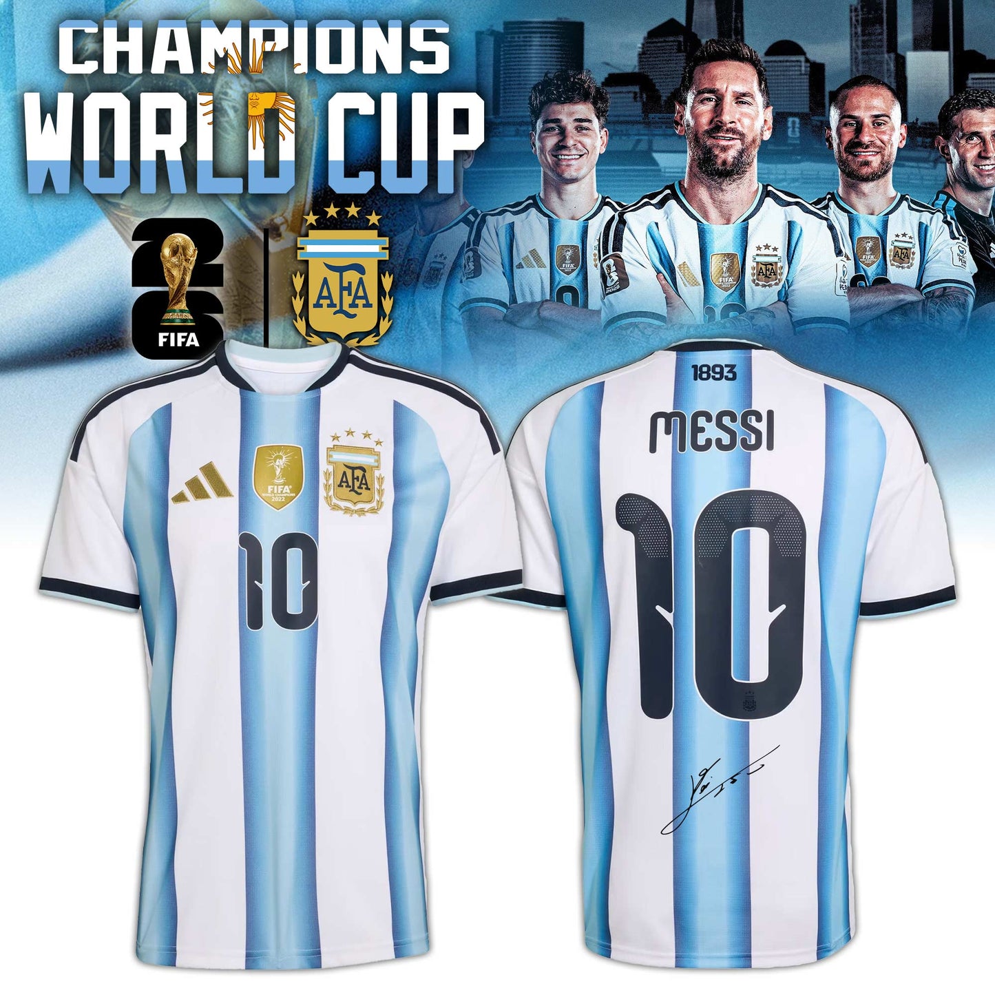Argentina 2026 World Champions GOAT Jersey