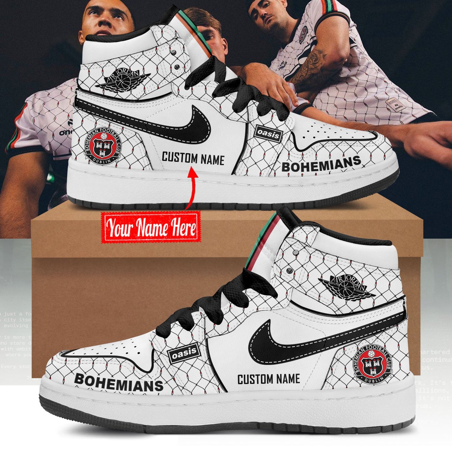 Bohemian F.C. Our 2026 Away Uniform Limited Edition AJ1 Sneakers