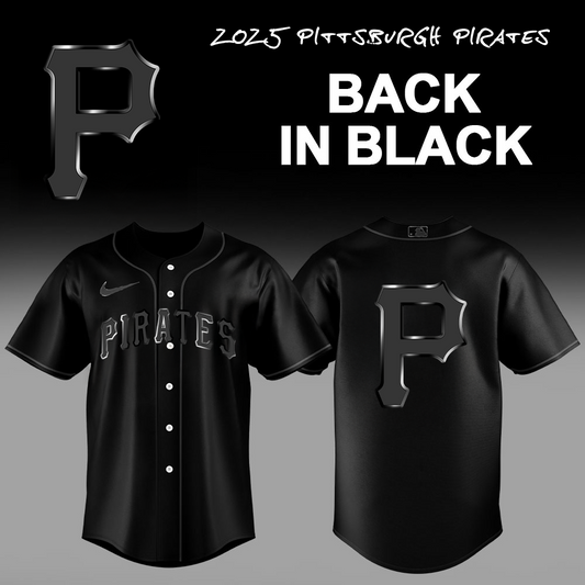 Limited Edition Pittsburgh Pirates Back Ã¡Â»Å n Black 2025 Jersey