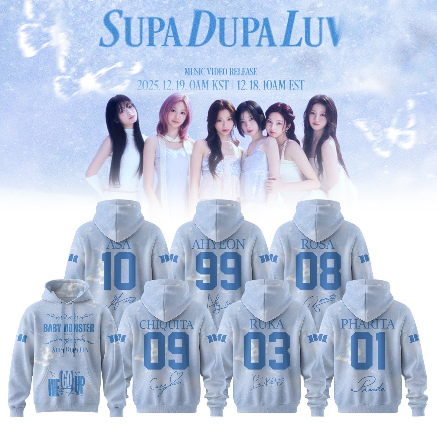 BABY MONSTER: MV NEW SUPA DUPA LUV HOODIE LIMITED