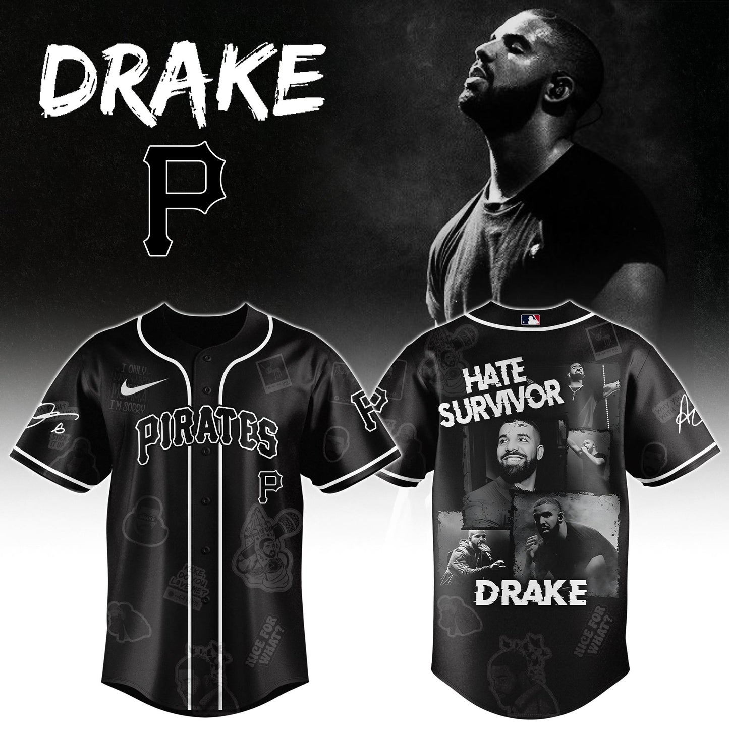P Pirates x Drake Chromakopia The World Tour 2025 Jersey Editions Limited +Selling Out Fast