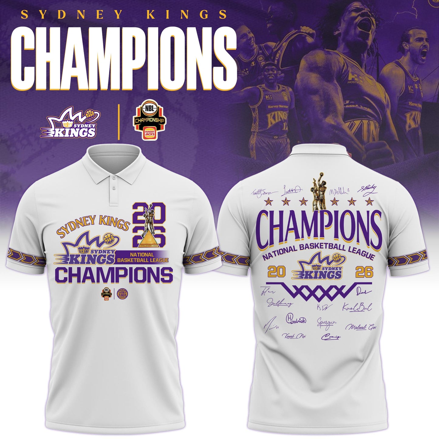 Sydney Kings Special Champions NBL 2026 Limited Edition Polo
