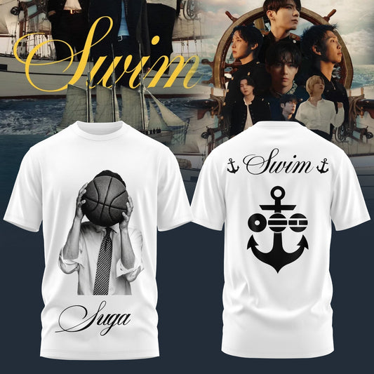 BTS “ Swim Arirang Album Mixed Mesh Shirt - Suga