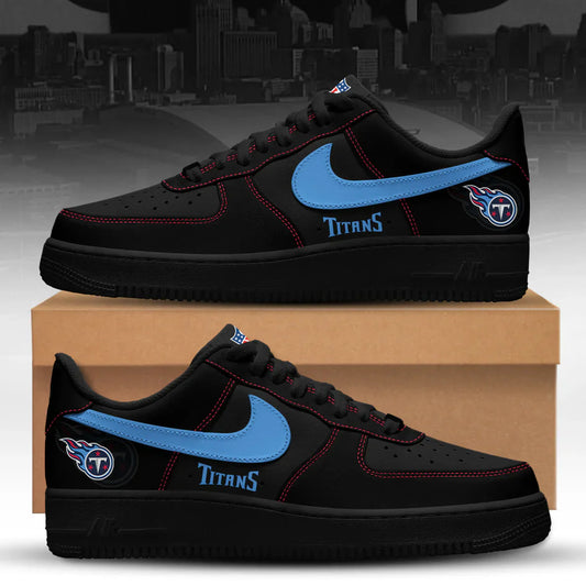 Tennessee Titans Back In Black Special Edition AF1 Sneakers