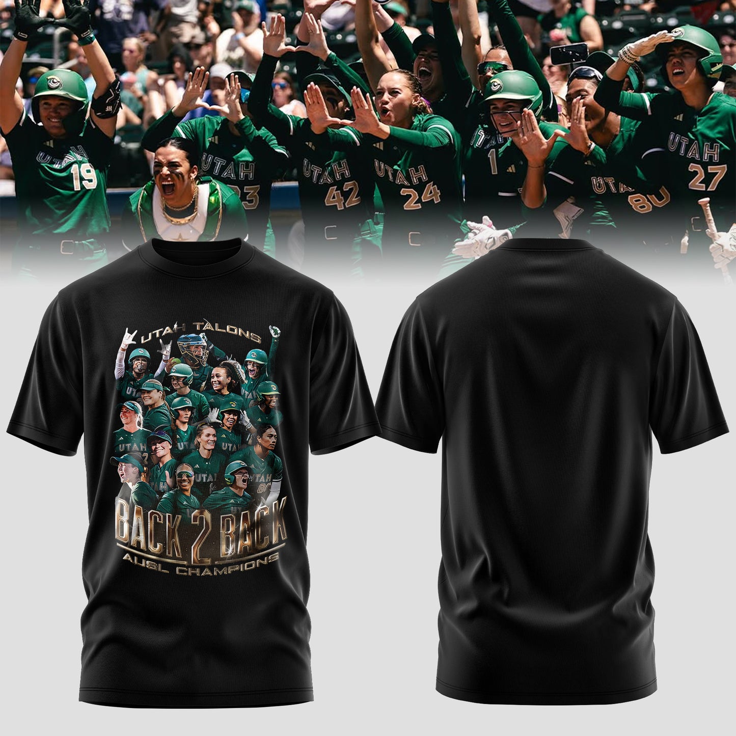 Utah Talons Back-to-Back 2026 Champions Tshirt